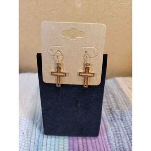 (3 for $15 )Joma Goldtone Dangle Cross Earrings- NEW